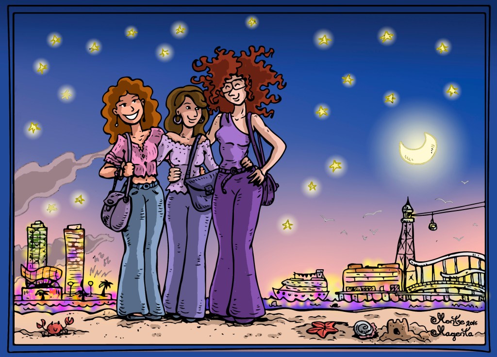 dibujobcnplayafriendsmontsesmagentaVectorcolorlow