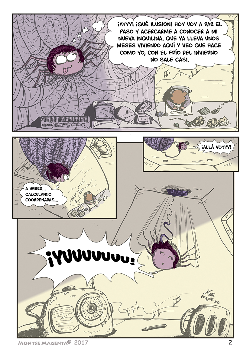 comiclondon2017page2bymontsesonsonarosinach2017magentalowresTextEspanyolFONT